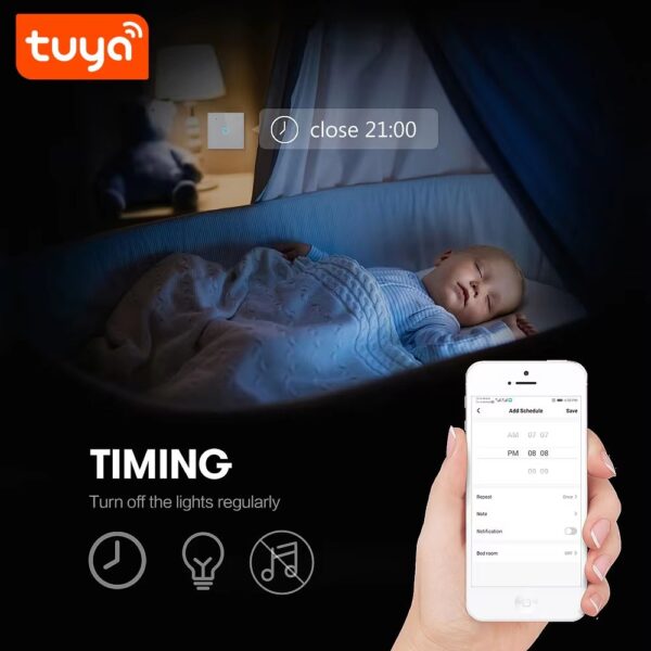 Plaqueta con interruptor de luz táctil Wifi - Imagen 4